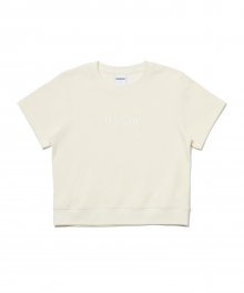 (W) WAFFLE SET-UP T-SHIRT IVORY