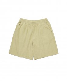 SOLID TERRY SET-UP SHORTS OLIVE