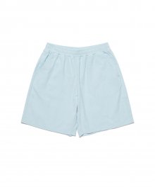 SOLID TERRY SET-UP SHORTS LIGHT BLUE