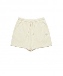 (W) TERRY SET-UP SHORTS IVORY