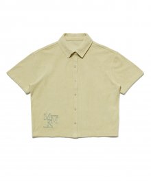 (W) TERRY SET-UP SHIRTS OLIVE