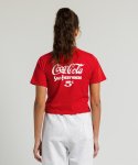 코카-콜라(Coca-Cola) 5Cents SHORT SLEEVE CROPPED T-SHIRTS 레드