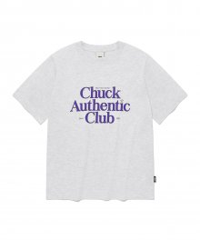 어센틱 클럽 반팔 티셔츠 (라이트 그레이)
