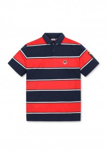 Wide Border Stripe Collar Neck T-shirt_G4TAM23241REX