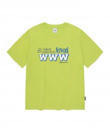 WWW 반팔 티셔츠 (네온 옐로우)