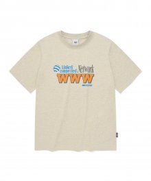 WWW 반팔 티셔츠 (오트밀)