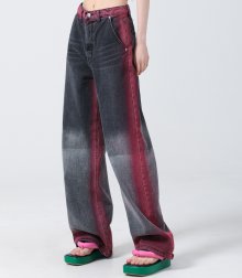 Side-line Wide Pants RED