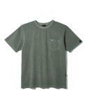 왕관(WANGGWAN) 피그먼트 포켓 BCT 오버핏 반팔 티셔츠 (Khaki)