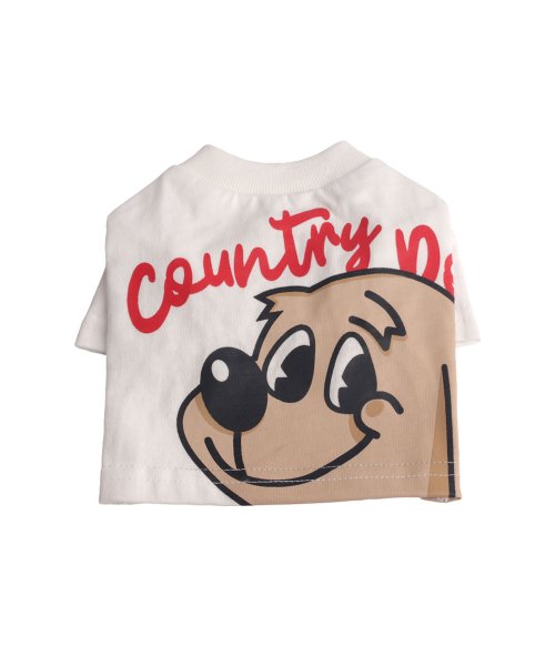Country Dog Tee for dog White