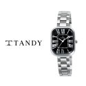 탠디(TANDY) 클래식 커플 메탈 손목시계 T-3923 여자 블랙