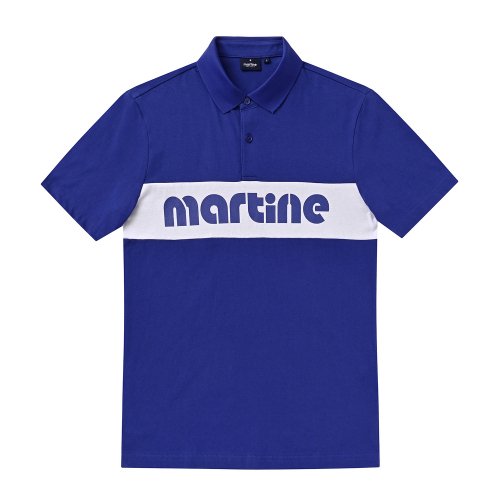 one point block polo shirts r/blue (men)