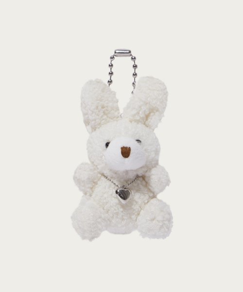 오브히(bagtobasics) Heart Rabbit Keyring_Ivory
