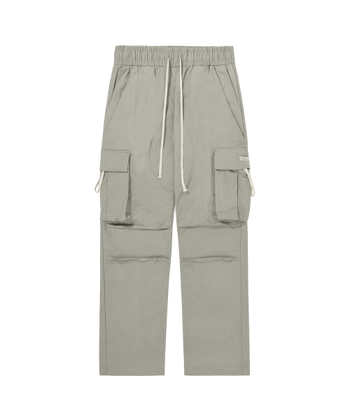 EIGHT CARGO POCKETS PANTS-KHAKI