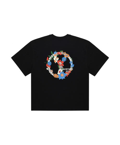 MUSINSA | OY FLOWER SYMBOL LOGO T-BLACK