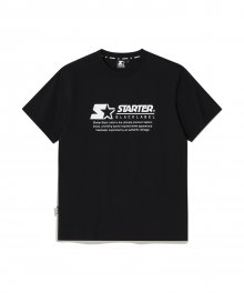 에센셜 타이포 반소매 티셔츠 (블랙)