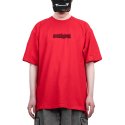 블랙블론드(BLACKBLOND) 비비디 스프레이 마스킹 로고 티셔츠 (레드)