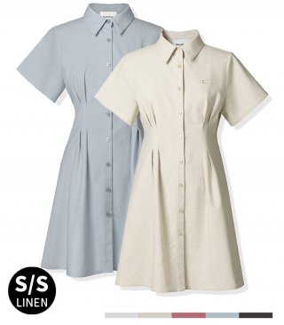 어반드레스(AVANDRESS) French Linen Slim Shirt Dress - ...