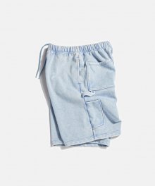 Carpenter Sweat Shorts Washed Blue