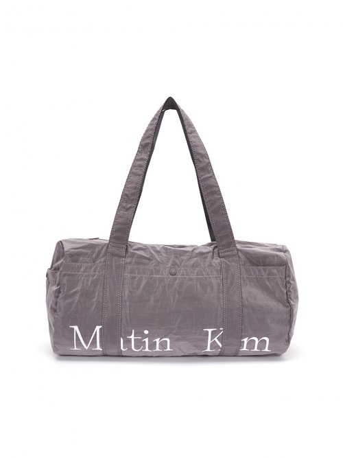 MUSINSA | MATIN KIM LOGO SPORTY DUFFEL BAG IN GRAY