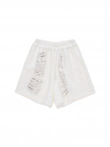 MATIN CRESCENDO LOGO SWEATSHORTS IN WHITE