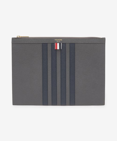 MUSINSA THOM BROWNE 4 BAR Medium Clutch Bag Gray MAC155A00198025