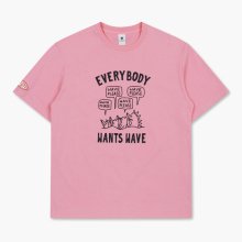 [NWPh. x 르꼬끄] 그래픽 티셔츠 핑크(QO223XRS63)