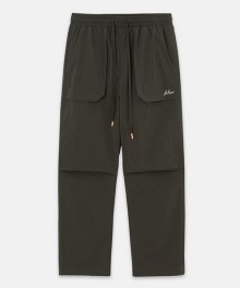 WOVEN CARGO PANTS - DEEP CHARCOAL