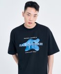 살롱드키(SALON DE KII) 시티 멤버 로고 엑스 라지 핏 반팔 티셔츠 블랙