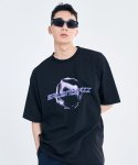 살롱드키(SALON DE KII) 지오-스피어 로고 엑스 라지 핏 반팔 티셔츠 블랙