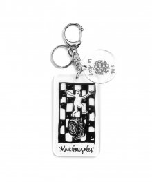 Checker board Keyring - BLACK