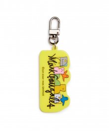 Color Acrylic Keyring - YELLOW