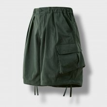 Oblique Cargo Half Pants - Green
