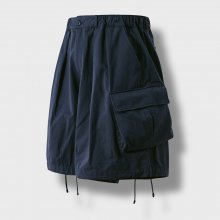 Oblique Cargo Half Pants - Navy