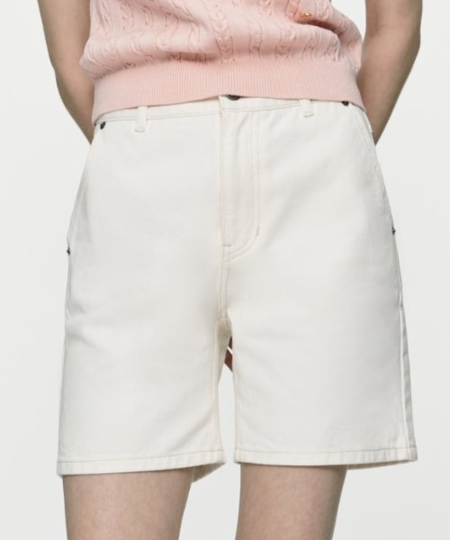 long white denim shorts