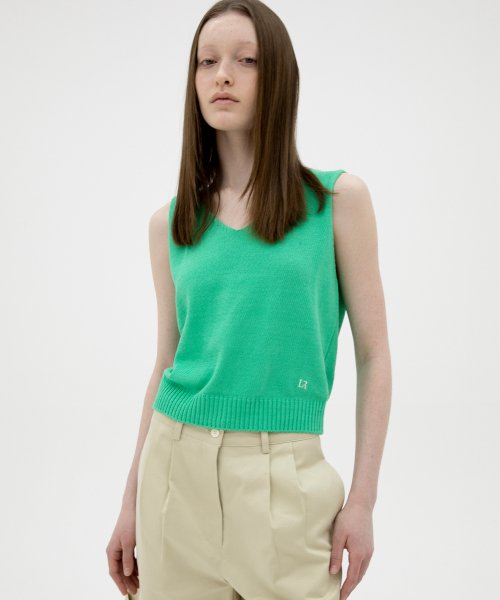 TMGグリーン Vネック ベスト サイズ2 Vネックニットベスト – TMG