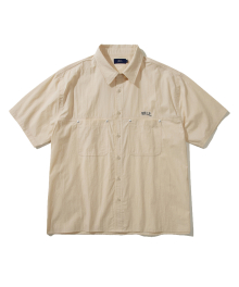 (OVERSIZED) RIVET POINT SS SHIRT IVORY