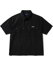 (OVERSIZED) RIVET POINT SS SHIRT BLACK