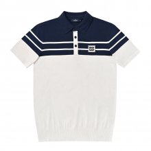 Stripe Collar Sweater_Navy (Men)