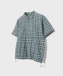 아워스코프(OURSCOPE) Aiden String Half Shirts (Green Check)