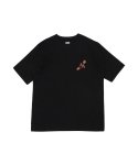 아노니모아노니마(ANONIMO-A) AA bleached print T Shirt- Black