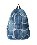 이우가마카라스(IUGAMAKARAS) Washed Denim Turtle Backpack (Blue)