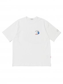 이든 카툰폴라베어 서핑그래픽 반팔티_Off White