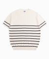FITTED KNIT FRENCH STRIPED_IVORY