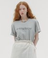 세리프 로고 숏슬리브 티셔츠(멜란지 그레이)