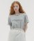 싱킹디퍼 세리프 로고 숏슬리브 티셔츠(멜란지 그레이)
