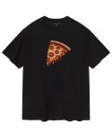 한량(HANRYANG) HR® delicious slice of pepperoni pizza 피자 블랙 반팔 티셔츠