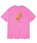 한량(HANRYANG) HR® Sprinkle lots of sauce on hot dogs 핫도그  핑크 반팔 티셔츠