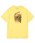 한량(HANRYANG) HR® exciting day of delicious hamburger 햄버거 라이트옐로우 반팔 티셔츠