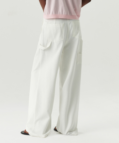 Carpenter Cotton Pants - White