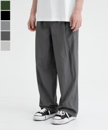 NYLON ONE TUCK WIDE PANTS ( 5Color )